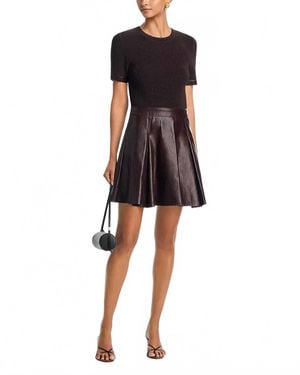MILLY Devyn Knit Skirt Mini Dress - Black