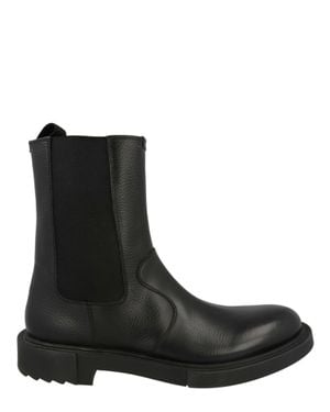Ferragamo Loreno Leather Chelsea Boots - Black