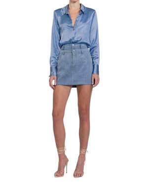 NonChalant Label Cassia Long Sleeve Top - Blue