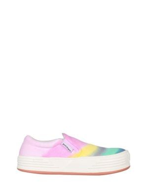 Palm Angels Suede Slip-On With Gradient Design - Pink