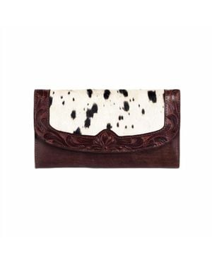 Ariat Western Cowhide Wallet - Brown