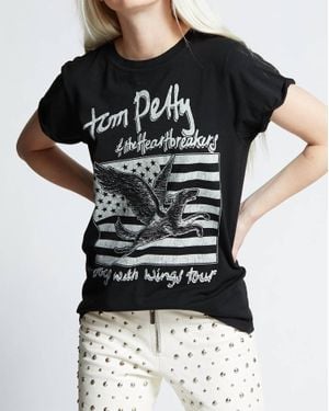 Recycled Karma Tom Petty Dogs With Wings Tour Tee - Black
