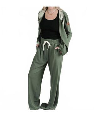 Ampersand Ave Performance Fleece Free Time Comfy Pants - Green