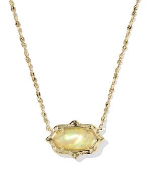 Kendra Scott Elisa Scallop Frame Short Pendant Necklace - Metallic