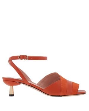 Bally Caroll 45 Lamb Leather Sandals, Brand Size 38 Us Size 7.5 - Red
