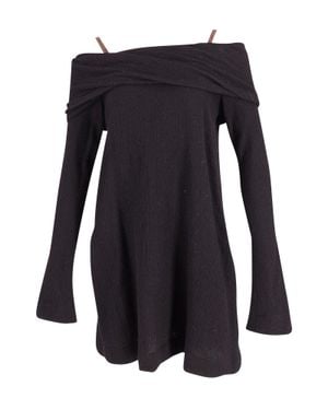 Isa Arfen Off-Shoulder Mini Dress - Black