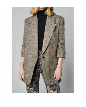 Smythe Oversized Notch Lapel Blazer - Gray