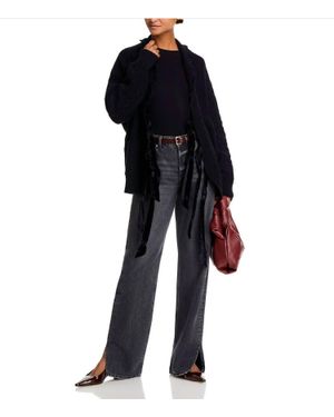 Sea Mariella Merino Wool Cable Knit Cardigan - Black