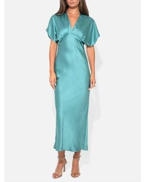 Adelyn Rae Charlotte Flutter Sleeve Dress - Blue