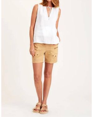 XCVI Butter Pull-On Cargo Shorts - White