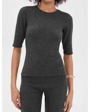 Leset Lauren Mid Sleeve Tee - Black