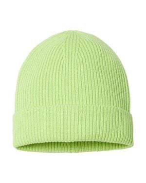 Atlantis Headwear Sustainable Fine Rib Cuffed Beanie - Green