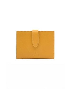 Il Bisonte Archivo Medium Wallet - Yellow