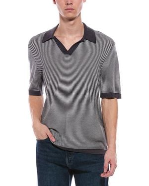 Rag & Bone Harvey Knit Polo Shirt - Gray