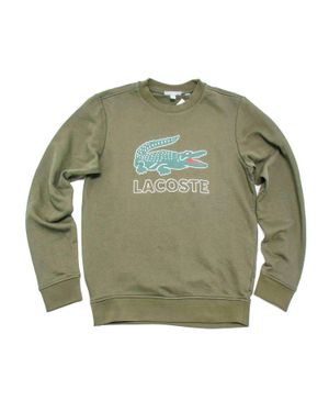 Lacoste Graphic Croc Non Brushed Fleece Sweatshirt - Green