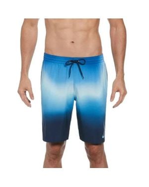 Nike Nessc548Ds Swim Trunk Midnight Stretch Drawstring Waist Fts919 - Blue