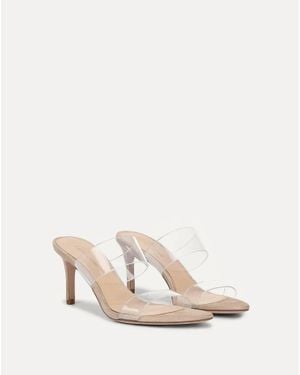 Veronica Beard Asha Mid Heel Sandal - Natural