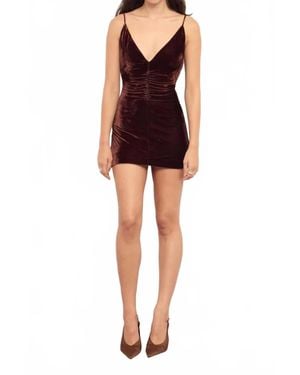 MINKPINK Sonja Velvet Mini Dress - Red