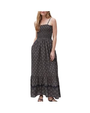 Michael Stars Alejandra Smocked Maxi Dress - Black