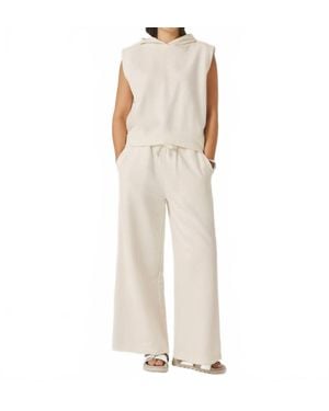 Splendid Greta Terry Cropped Pants - Natural