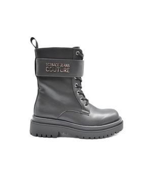 Versace Leather Boots - Black