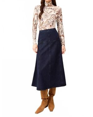 Marie Oliver Yuko Midi Skirt - Blue