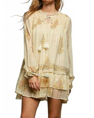 Pol Ophelia Tunic Dress - Natural