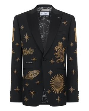 Philipp Plein Blazer Patches Zodiac - Black