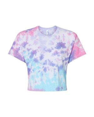 Colortone Tie-Dyed Crop T-Shirt - Blue