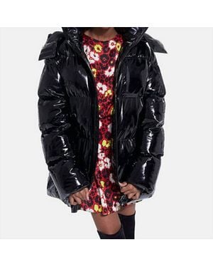 The Kooples Puffer Coat With Hood - Black