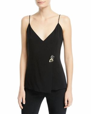 Cushnie et Ochs Wrapover Tank Top - Black