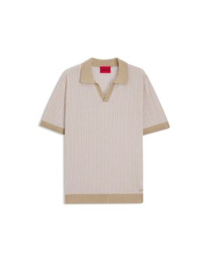 HUGO Johhny-Collar Sweater - Brown