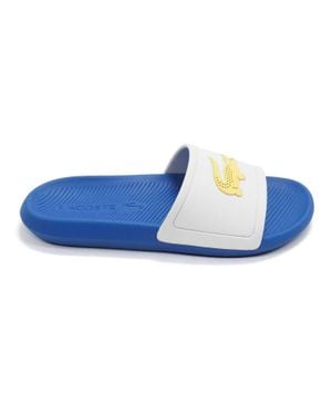 Lacoste Croco Slide Sandals - Blue