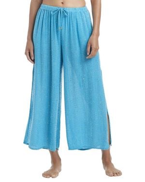 Bleu Rod Beattie Golden Hour Sequin Coverup Pant - Blue