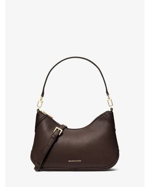 Michael Kors Jet Set Medium Leather Convertible Crossbody Bag - Brown