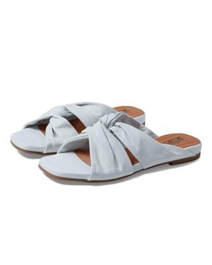 Miz Mooz Paparazzi Sandals Leather Slip On Slide Htat1772 - Blue