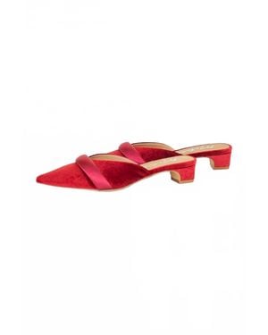 Matisse Kellan Kitten Heel Slip On Pointed Toe Mules - Red