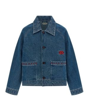 Bode Cotton Jacket - Blue
