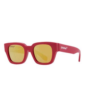 Off-White c/o Virgil Abloh Sunglasses Square Full Rim, Frame And Mirror Lens Zurich2576 - Red