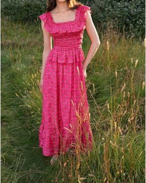 Neve & Noor Rae Smocked Maxi Dress - Green