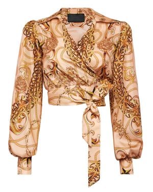 Philipp Plein Blusa New Baroque - Brown