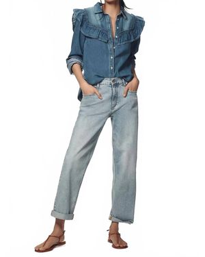 Pilcro High-Rise Slim Boyfriend Jeans - Blue