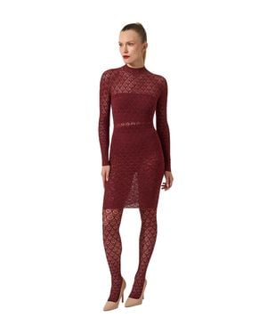 Wolford Mermaid Net Dress - Red