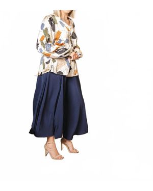 Bucketlist Wide Leg Woven Pants - Blue