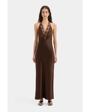 SIR. Aries Halter Gown - Brown