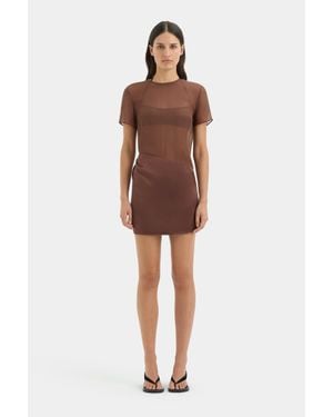 SIR. Luca Mini Dress - Brown