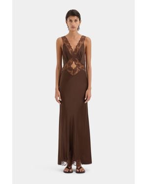 SIR. Aries Cut Out Gown - Brown