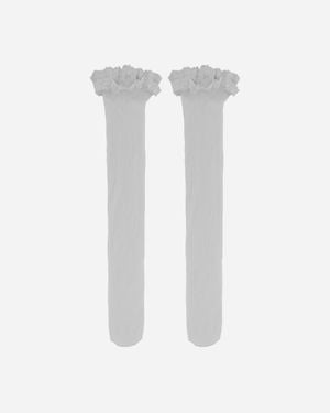 R & M Leathers S Web Stay Ups Socks - White
