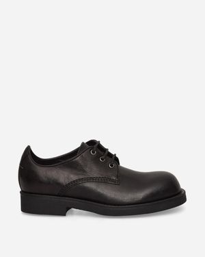 MM6 by Maison Margiela Leather Derby Shoes - Black