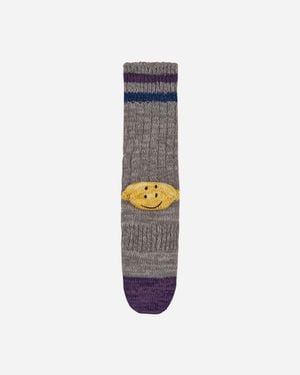 Kapital 60 Yarns Grandrelle Ivy Rainbowy Happy Heel-Hold Socks - White